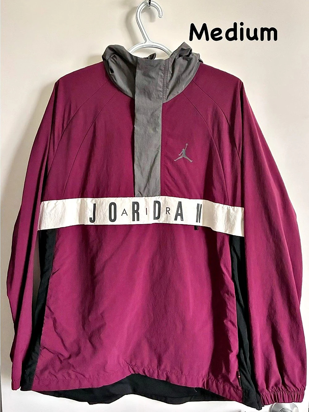Jordan Color Block Windbreaker Purple & Black Size Medium